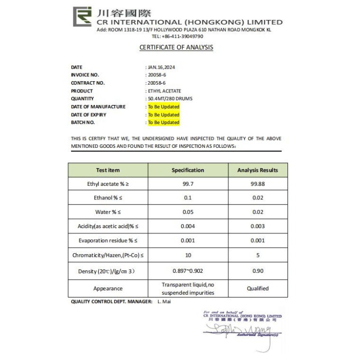 Ethyl Acetate Solubility in Water